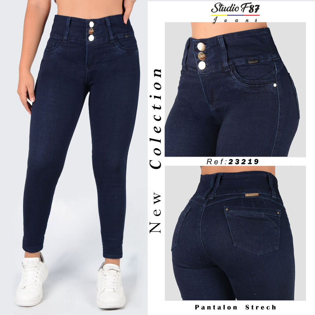 JEANS DE DAMA TIRO ALTO 23219