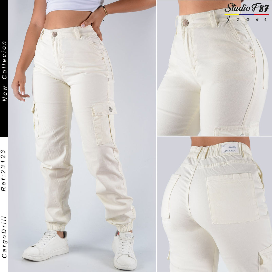 JEANS CARGO DRILL REF 23123 HUESO